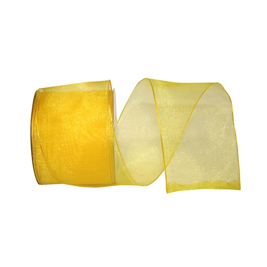 JAM Paper 2.5" x 25yd. Sheer Wired Ribbon